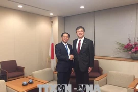 外交部副部长裴青山会见日本外务副大臣政务官堀井岩