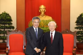 WEF ASEAN 2018：越共中央总书记阮富仲会见中国国务院副总理胡春华