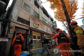 韩国一公司爆炸事故:越南驻韩国大使馆代表看望慰问受伤的两名越南工人