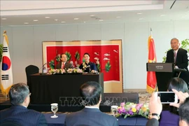 国会主席阮氏金银与越韩多元文化家庭代表会面