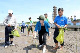 国会主席阮氏金银出席金瓯省植树仪式