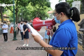 河内市举行高考防疫安全模拟演练