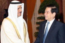 阮明哲主席会见 Sultan Bin Saeed Al Mansouri 部长