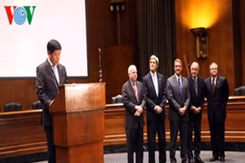 越美贸易关系正常化20周年纪念典礼场景（图片来源：越南之声）