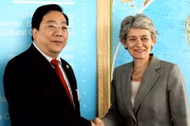 南外交部副部长阮青山会见联合国教科文组织总干事伊琳娜·博科娃