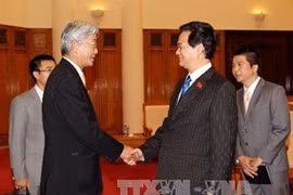 越南政府总理阮晋勇会会见了由湄公河—日本经济合作委员会主席渡边晃平