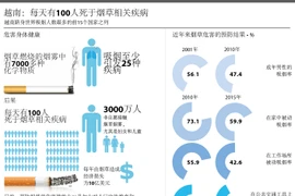 越南：每天有100人死于烟草相关疾病。