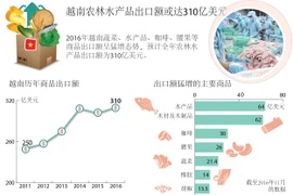 2016年越南农林水产品出口额或达310亿美元 