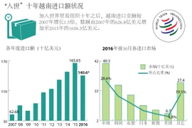 “入世”十年越南进口额状况