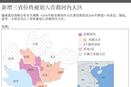 新增三省份将被划入河内首都大区