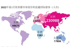 图表新闻：2022年前5月国际游客纷纷来越旅游