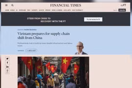 英国媒体：越南正成为全球供应链中的一个充满希望的目的地