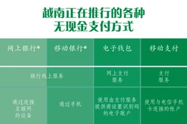 图表新闻：越南正在推行的各种无现金支付方式