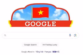 谷歌改变界面 庆祝越南国庆节。屏幕截图
