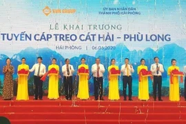 海防市拥有世界最高的缆车塔缆车系统正式投入运营