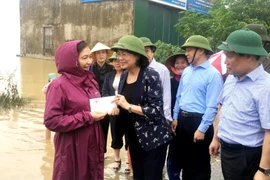 国家副主席邓氏玉盛看望慰问广平省洪灾受灾群众