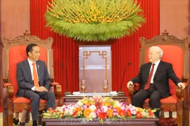 越南党和国家领导人向印尼领导人致贺信 庆祝两国建交65周年