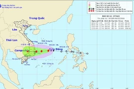 受第十二号台风影响 今日下午广治至庆和一带遭大雨袭击