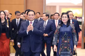 越南政府总理范明政和夫人设宴招待驻越外交使团
