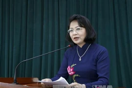 越南国家副主席邓氏玉盛在座谈会上致辞