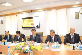参加越南与印度贸易混合小组第三次会议的越南代表团