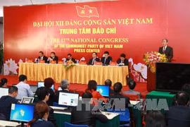 越南共产党第十二次全国代表大会新闻发布会场景（图片来源：越通社）