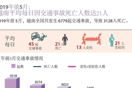 图表新闻：2019年前5月越南平均每日因交通事故死亡人数达21人