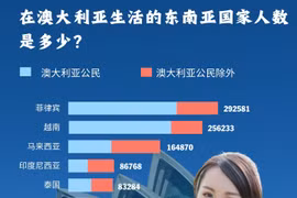 在澳大利亚生活的东南亚国家人数是多少？