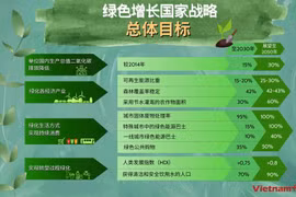 越南在绿色增长国家战略中所向往的目标