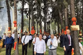 “友谊松园”开园仪式。图自越通社