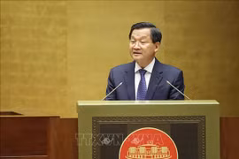 政府副总理黎明慨发表讲话。图自越通社