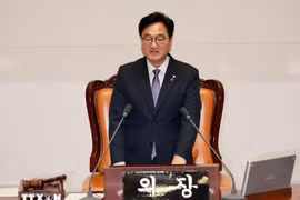 禹元植当选韩国国会议长。图自越通社