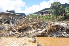 越南安沛省​一个灾区