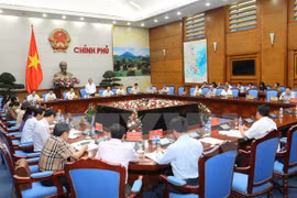 越南政府常务副总理张和平主持召开中部四省海洋环境污染事故处理指导委员会第9次会议。（图片来源：越通社）