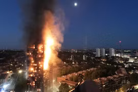 英国火灾现场。