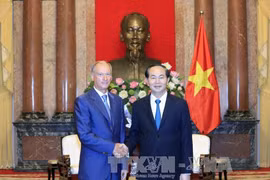 国家主席陈大光会见俄罗斯联邦国家安全委员会秘书帕特鲁舍夫。（图片来源：越通社）