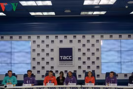 2017第19届世界青年联欢节的新闻吹风会。(图片来源：越南之声） 