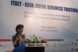 意大利驻越大使西西里亚•皮乔尼。（图片来源：越通社）