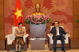 越南国会副主席冯国显会见老挝国家审计署审计长斯芬丹