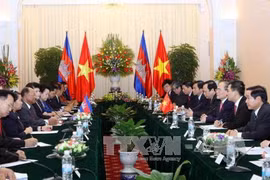 越南和柬埔寨领导人就两国建交50周年互致贺函。（图片来源：越通社）