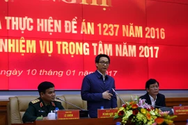 1237号指导委员会主任武德儋在会议上发表讲话（图片来源：​VGP）