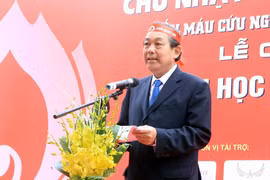 张和平副总理在启动仪式上发表讲话（图片来源：越通社）