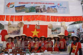 国际慈善义卖活动上的越南展位。