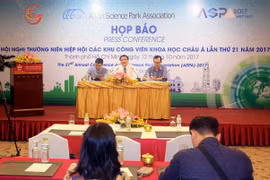 亚洲科学园协会第21次会议新闻发布会。（图片来源：越通社）