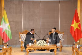 越共中央总书记阮富仲会见缅甸全国民主联盟领导人