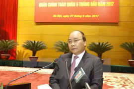 阮春福总理在会上发表讲话。（图片来源：越通社）