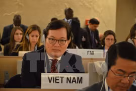 资料图：越南大使杨志勇今年9月11日出席联合国人权理事会第36次会议。（图片来源：越通社）