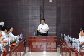 范平明部长在会上发表讲话。（图片来源：越通社）