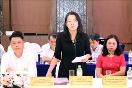 胡志明市代表发表讲话。图自越通社