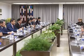 会谈场景。图自越通社